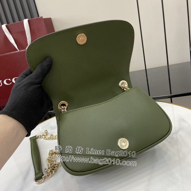 Gucci專櫃古馳最新款Blondie系列迷你肩背包磨砂原廠皮斜挎女包 jh2121型號：815711